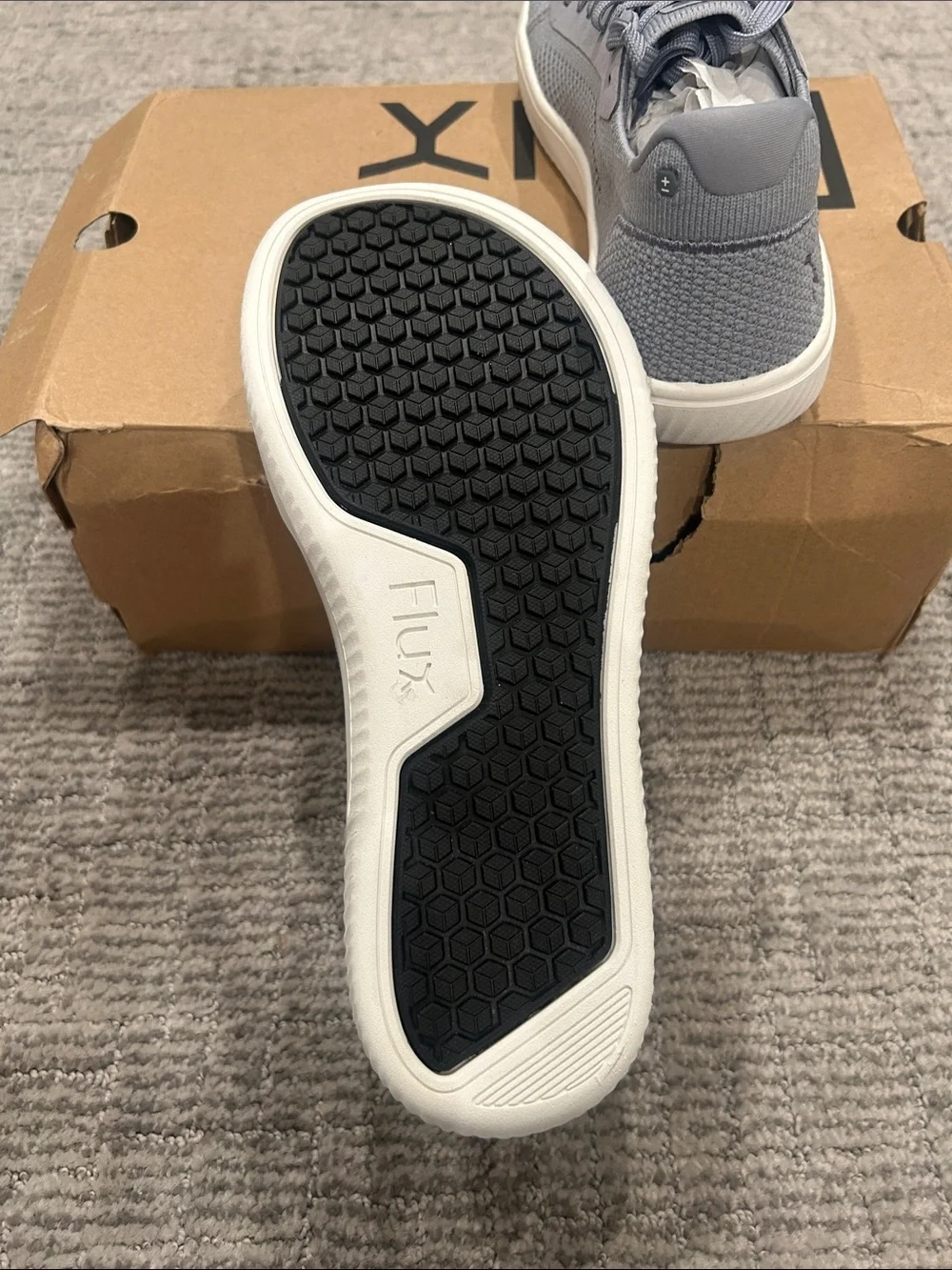 Flux Adapt Knit Trainer in Light Gray 7.5
